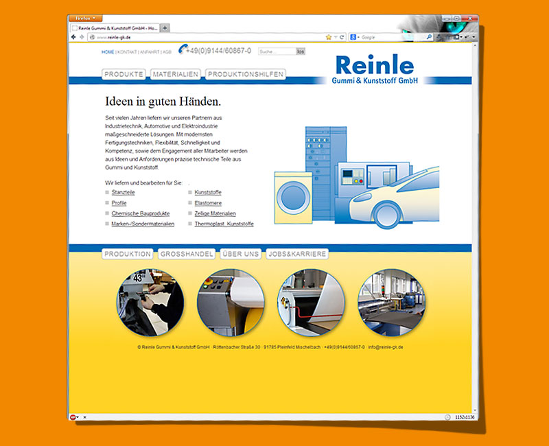 Reinle Gummi & Kunststoff GmbH – Webseite